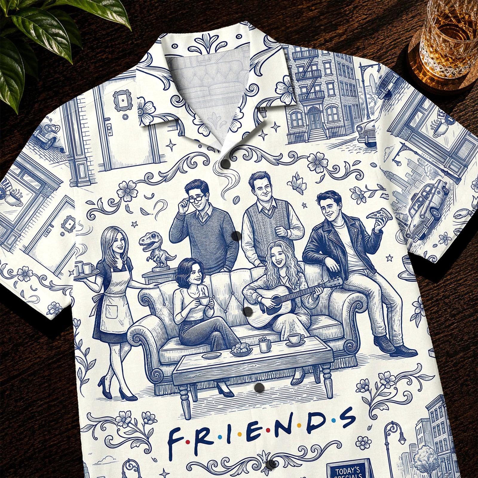 Toile de Jouy Hawaiian Shirt - Personalized Friendship Gift 02pgqn040726