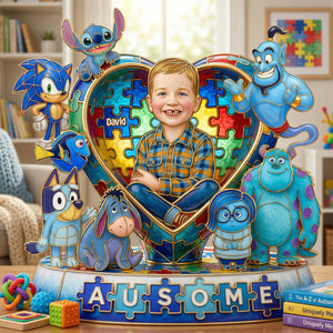 Ausome Gang Acrylic Plaque - Custom Photo Gifts For Autism Kids 03qhtn020426