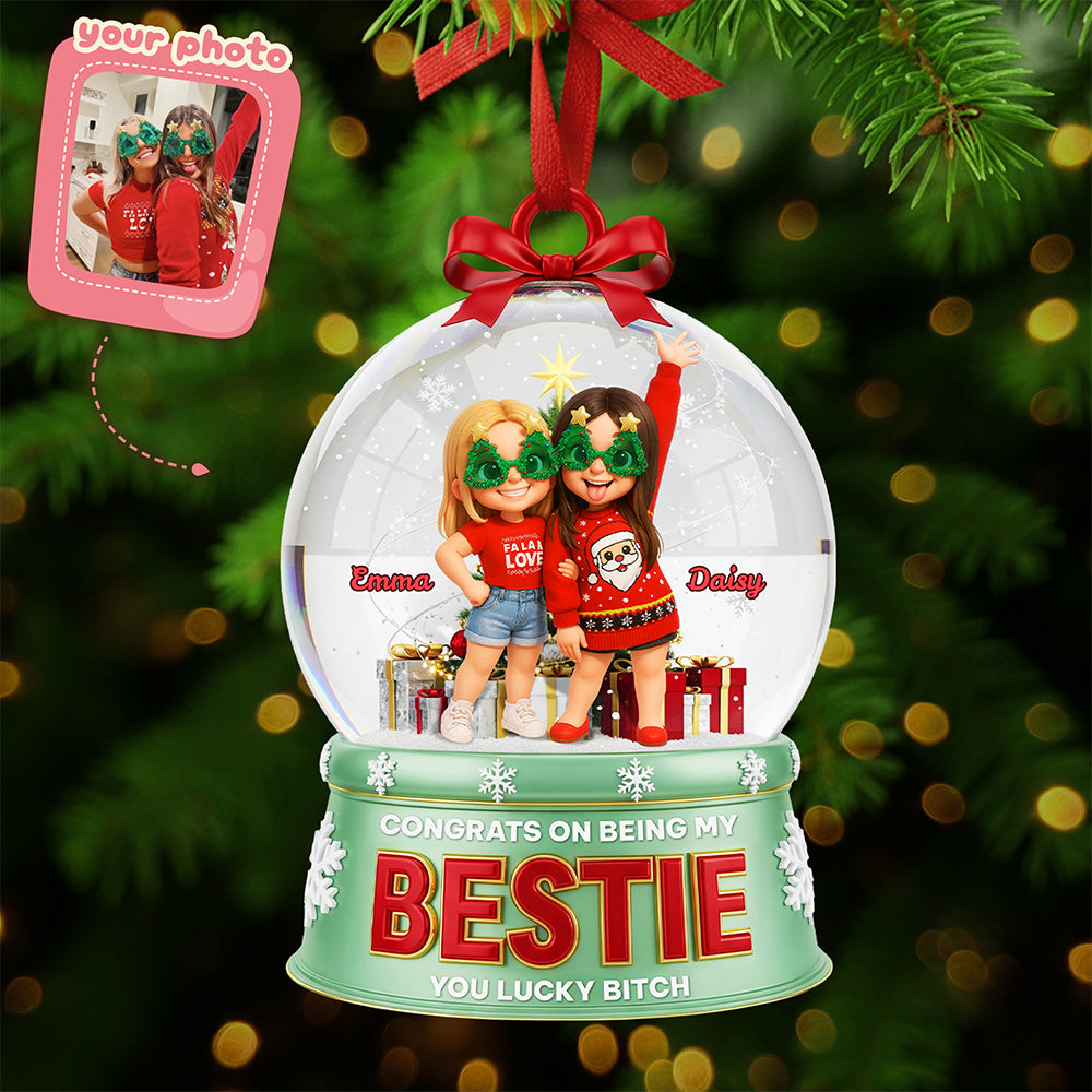 Personalized Gifts For Christmas, Bestie Custom Photo Acrylic Ornament 02pgta230925
