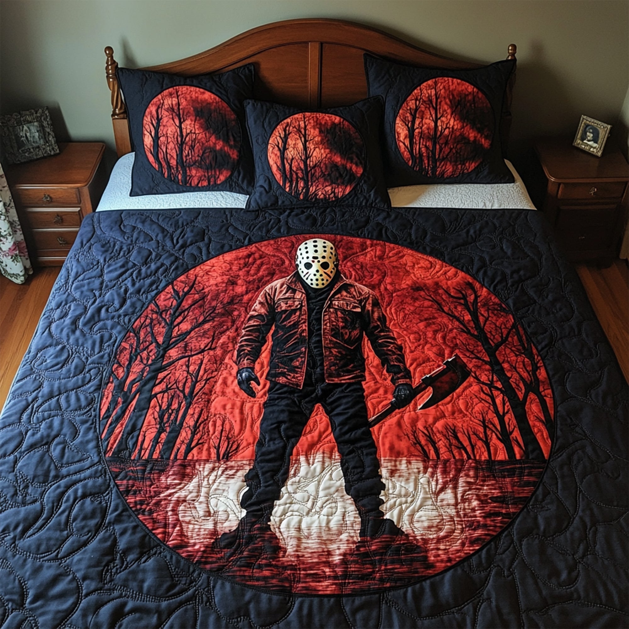 Creepy Villains Quilt Bedding Set Special Line - Halloween Gifts For Horror Movie Fans 02TGLU210825