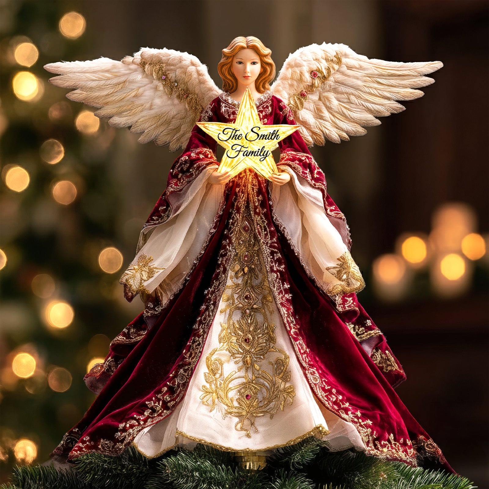 Guardian Angel Christmas Tree Topper – Personalized Gifts For Family 06tgqn191125
