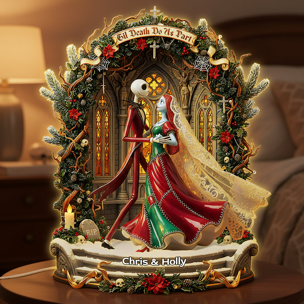 Gothic Dancing Couple Acrylic Light Box, Personalized Gifts For Couple 03pata031125