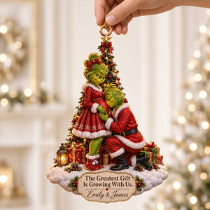 The Greatest Gifts Is Growing With Us Acrylic Ornament - Personalized Christmas Gifts For Couples 05ttdt210926