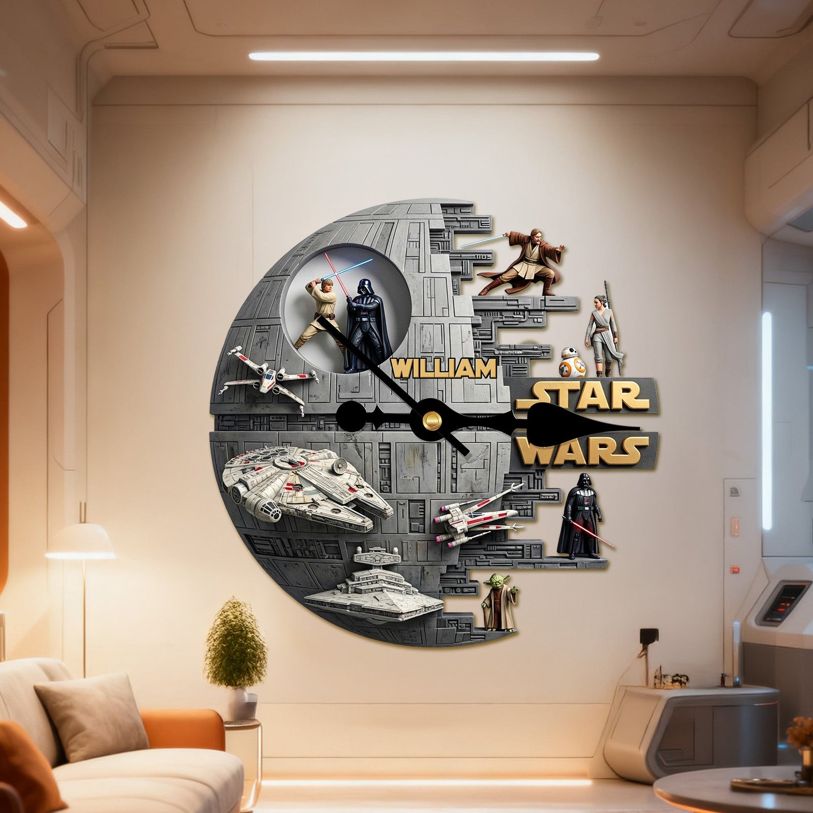 Universe Hanging Wall Clock Personalized Gifts 01KIMG240126