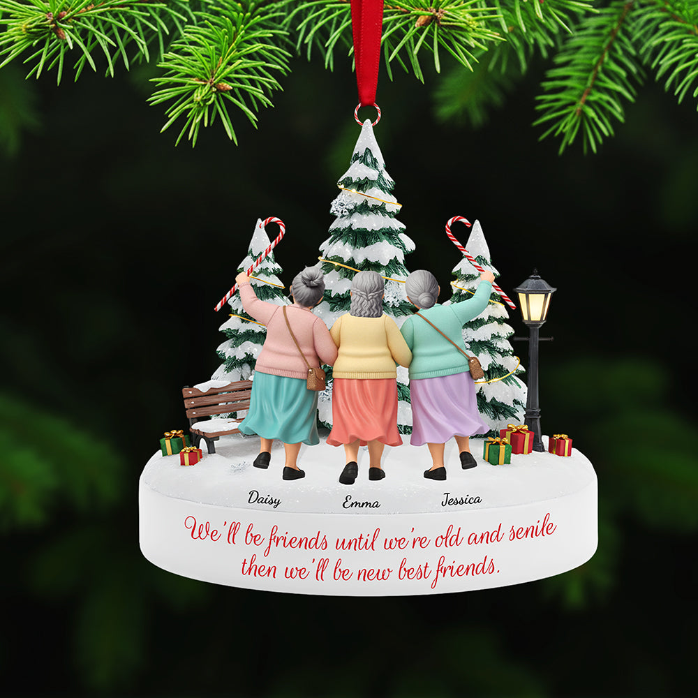 Personalized Gifts For Christmas, Old Friend Acrylic Ornament 02nata181025