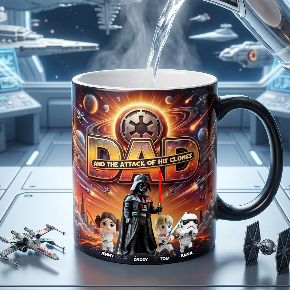Dad's Mischievous Mini Versions Magic Mug - Personalized Gifts For Dads 05qhtn210526