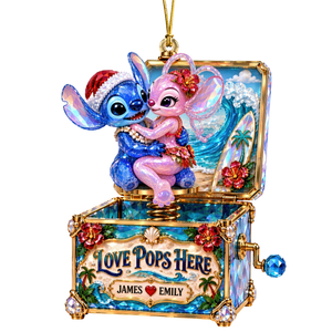 Love Pops Here Christmas Couple Ornament - Personalized Gifts For Couple 08haqn191026