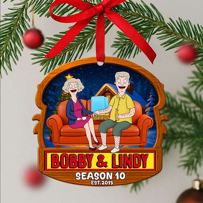 Griddle Love Couple Christmas Ornament - Personalized Anniversary Gifts For Couple 06OHLU130825PA