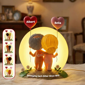 Funny Old Couple Light Box - Personalized Anniversary Gift For Couples 01NAMG041225