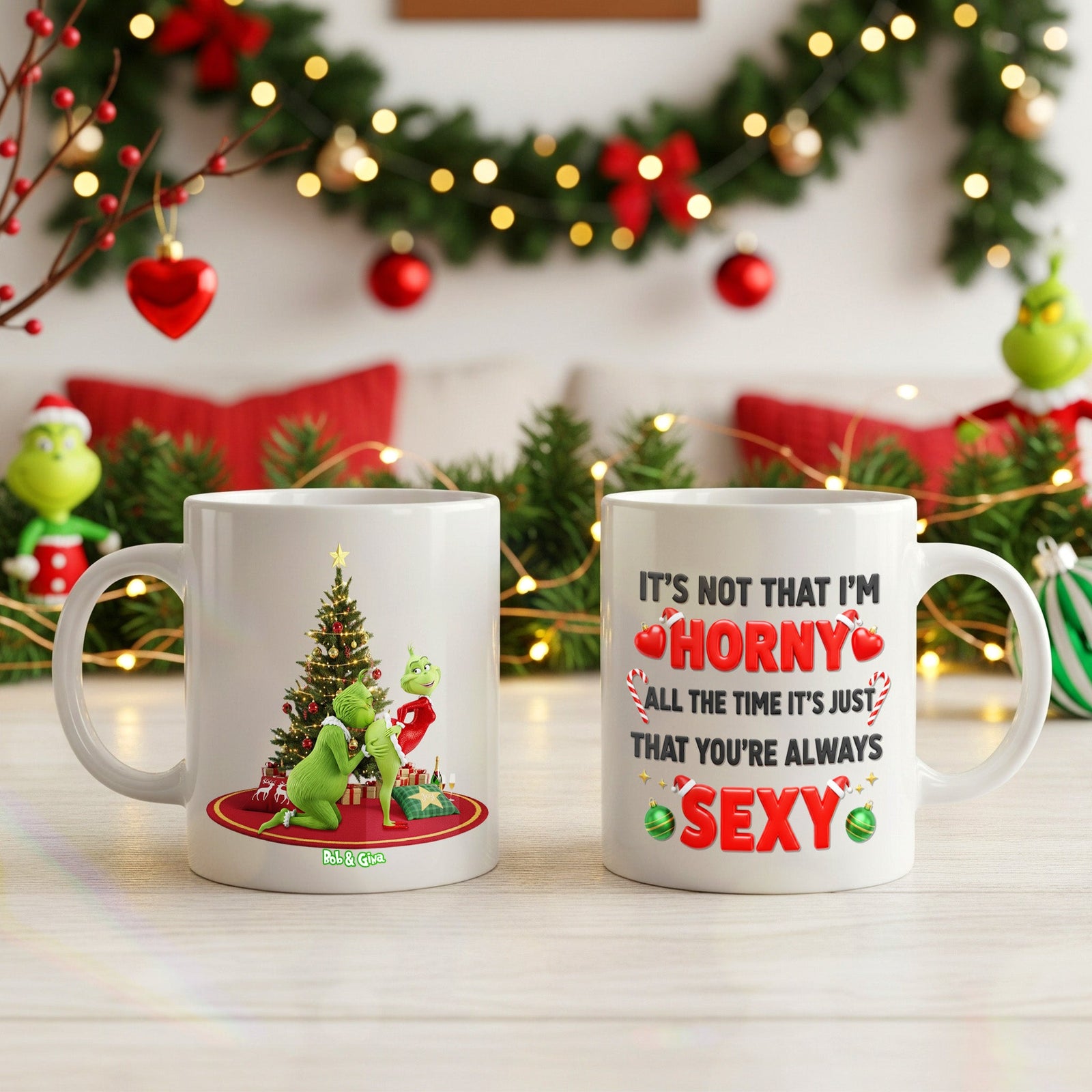 Personalized Gifts For Christmas, Funny Couple White Mug 01ohmg130925