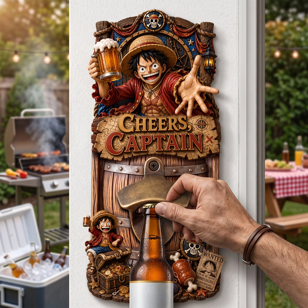 Cheers Captain Bottle Opener - Personalized Gifts 01patn210726