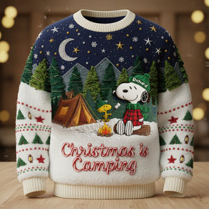 Christmas Camping Ugly Sweater - Personalized Gifts For Camping Lovers 02paqn221025