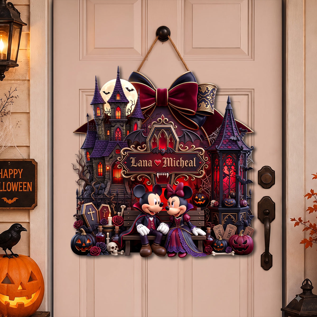 Midnight Romance A Love Tale Acrylic Sign - Personalized Halloween Gifts For Couples 021padh110826