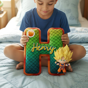 Strong Warrior Pillow – Personalized Initial Letter Gift 02huqn101225