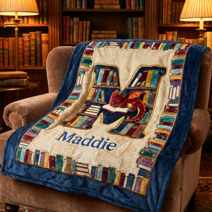 Fantasy Book Dragon Blanket, Personalized Gifts For Reading Lovers 01qhtn061225 - Blanket - GoDuckee