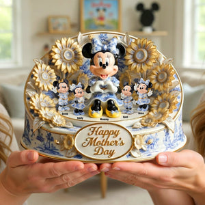 Toile De Jouy Mom Acrylic Plaque - Personalized Gifts For Mother's Day Plaque 05TOQN150426