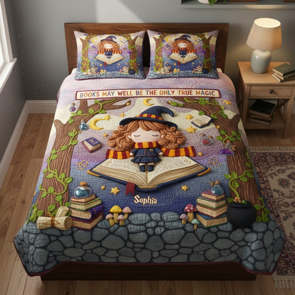Book Girl Quilt Bed Set - Personalized Gifts For Book Lovers 06patn271125
