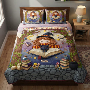 Book Girl Quilt Bed Set - Personalized Gifts For Book Lovers 06patn271125
