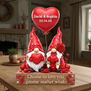 Cute Gnome Couple Acrylic Plaque - Personalized Anniversary Gift For Couples 08HYLU261125