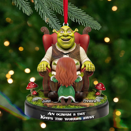 Personalized Gifts For Christmas, Naughty Couple Acrylic Ornament 02tomg270925
