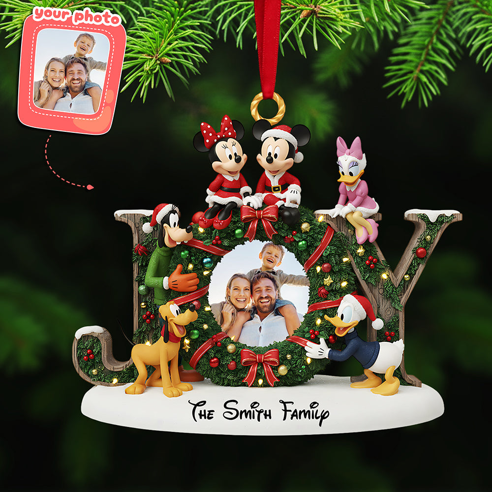 Custom Photo Family Acrylic Ornament, Personalized Gifts For Christmas 01kita161025