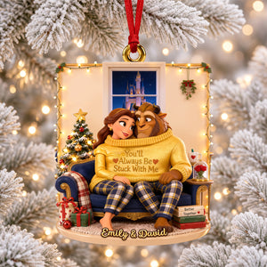 Cozy In Love Christmas Ornament - Personalized Gifts For Couple 08qhdh150926