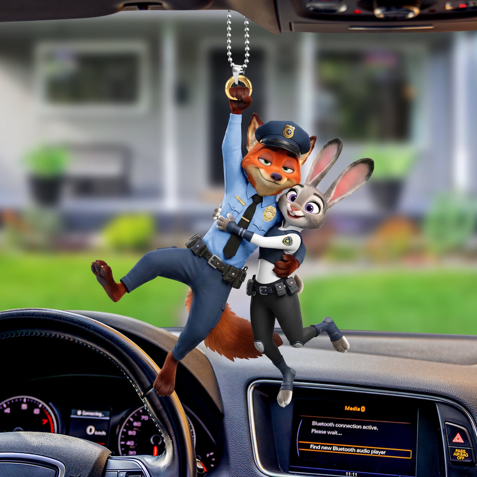 Police Couple Car Ornament - Personalized Gifts For Couple 05qhqn021225