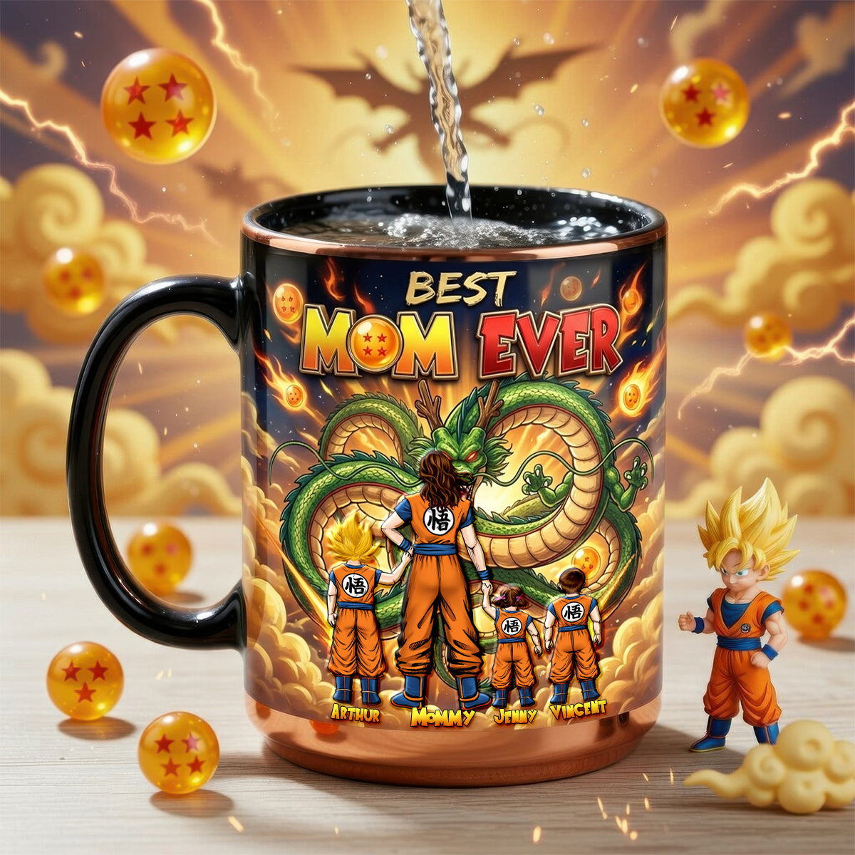 Warrior Mom And Kids Magic Ceramic Coffee Mug - Personalized Gifts For Mother's Day Magic Mug 01OHDH100426HH