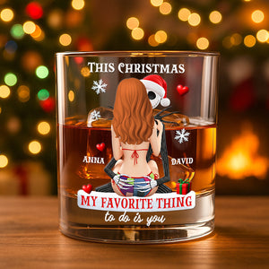 Personalized Christmas Gifts For Drinking Lover Couple Glass 04natn100925 You're My Favorite