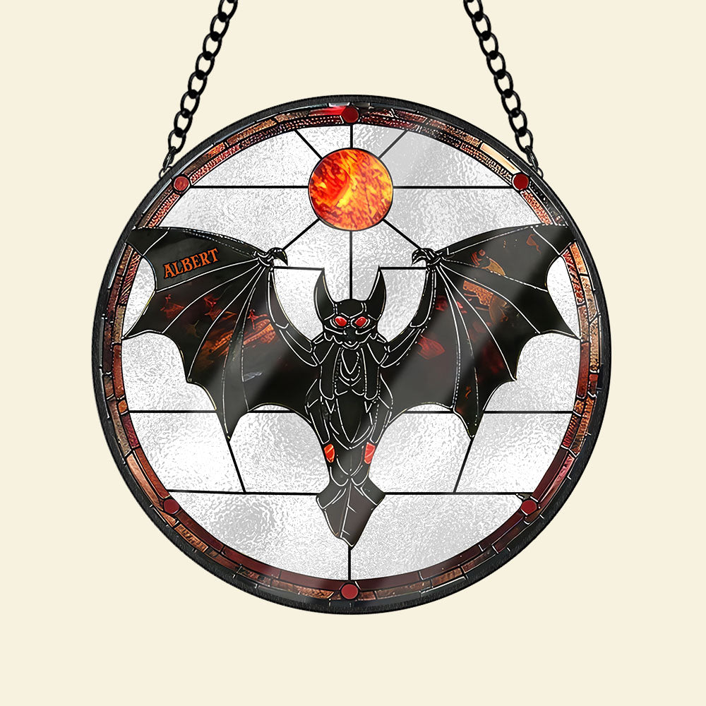Personalized Halloween Gifts For Horror Fans Bat Stained Glass Ornament 26acqn240824 - Ornament - GoDuckee