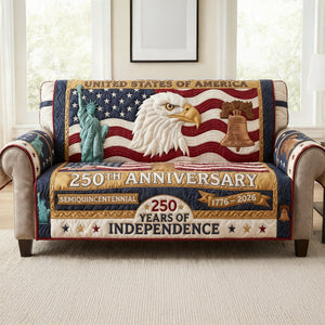 Proud Anniversary Quilted Sofa Cover, Personalized Gifts For Patriots 04qhtn270126