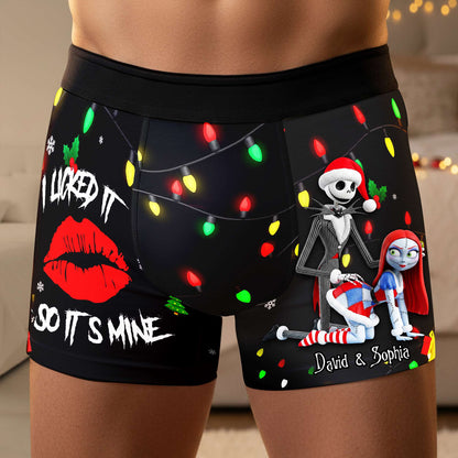 Freaky Skeleton Couple Christmas Boxers - Personalized Gifts For Him 04NALU160925