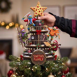 Pizza Star Acrylic Christmas Tree Topper - Personalized Gifts For Family 07HAQN190826