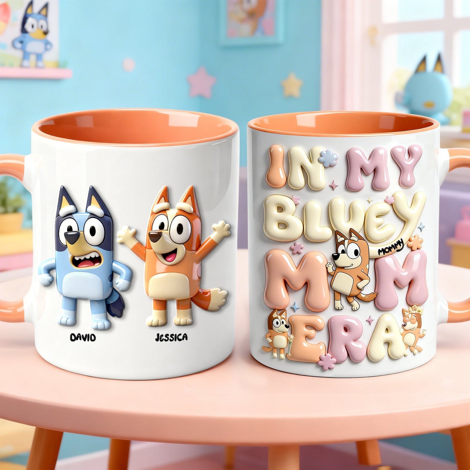Adorable Characters Mom Era Accent Mug - Personalized Gifts For Mothers 03kilu240226