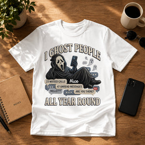 Ghosting All Year Shirt - Personalized Funny Gifts For Horror Movie Lovers 01todh140826