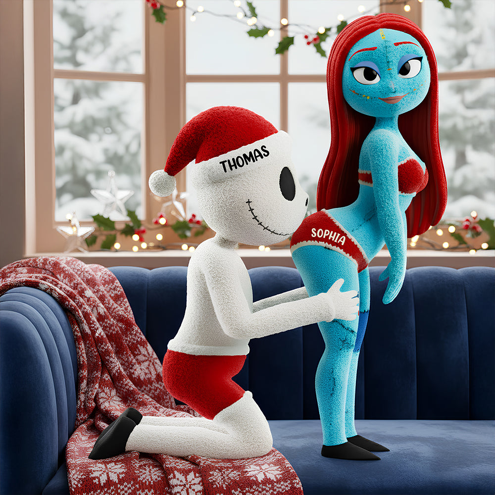 Naughty Skeleton Couple Custom Shaped Pillow - Personalized Gifts For Couples 02OHDT081125