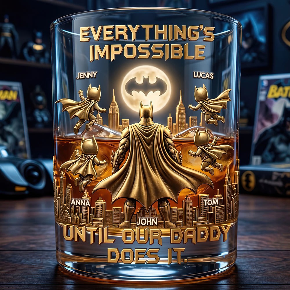 Strong Dad Round Glass - Personalized Gifts For Dads 05PADT070526