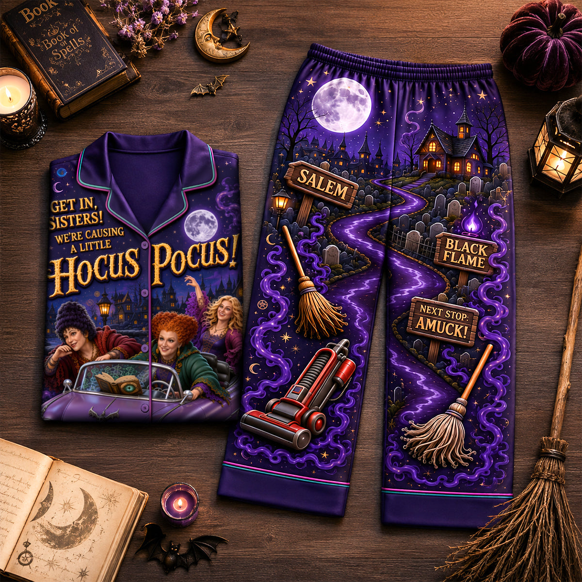 Witchy Night In Pajama Set - Personalized Gift 07HADH070826