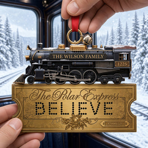 Vintage Steam Train Family Acrylic Ornament - Personalized Gifts For Family 08NADT231026