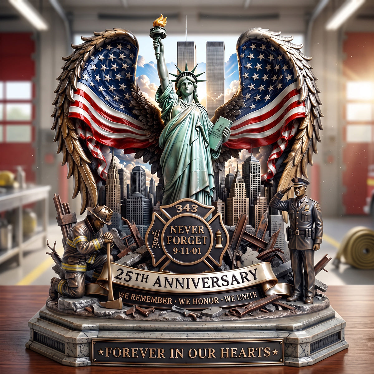 Commemorative Fallen Heroes Plaque, For Patriot Day 03qhtn270726