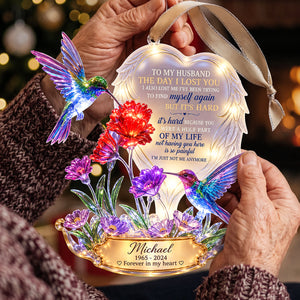A Part In Heaven Hummingbird Couple Ornament - Personalized Keepsake To Remember The Departed One 05QHTA141026