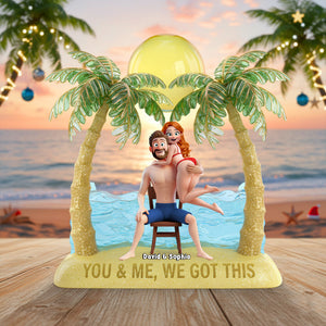 Seaside Romance Couple Acrylic Plaque - Personalized Gifts For Couples 04OHLU111125