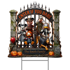 Trick Or Treat Custom Shape Yard Sign - Personalized Gifts For Halloween 03toqn080826