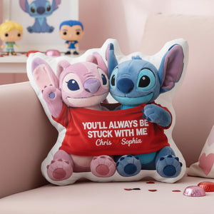 Playful Couple In Cute Shirt Shaped Pillow, Personalized Gifts For Couple 02qhlu111225