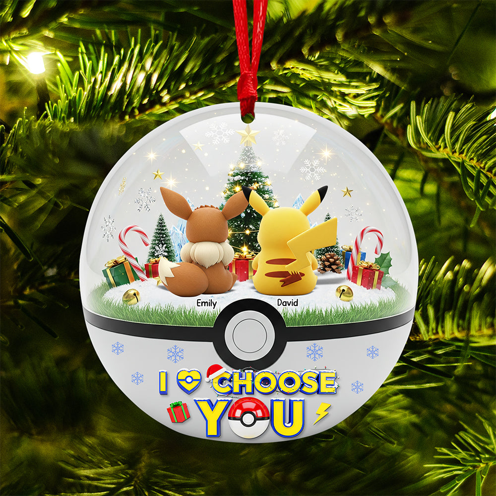 Cartoon Couple Christmas Ornament - Personalized Gifts For Couple 02ohqn090825