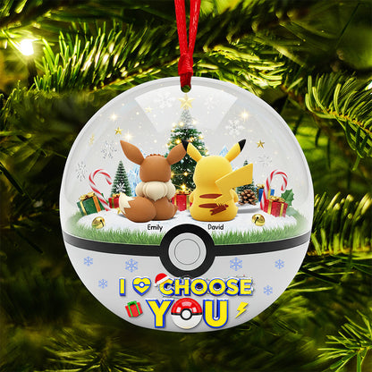 Cartoon Couple Christmas Ornament - Personalized Gifts For Couple 02ohqn090825