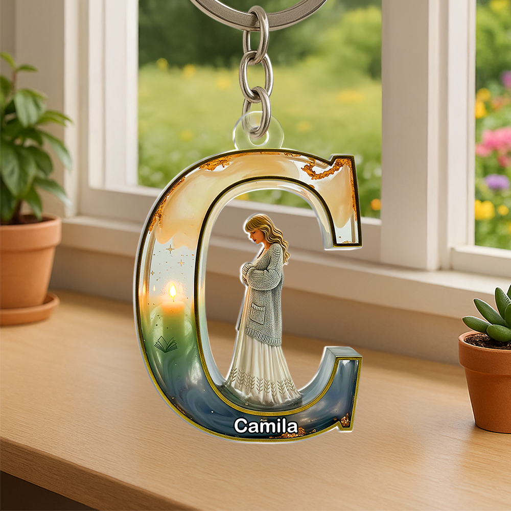 Custom Initial Letter Acrylic Keychain - Personalized Gifts For Fans 05NAPU110625