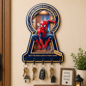 Masked Hero Acrylic Key Hanger - Personalized Gifts For Family 04hadh030826