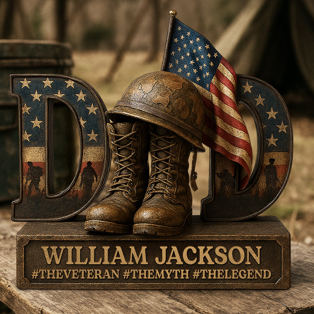 Veteran Dad Acrylic Plaque Personalized Gifts For Dad 02xqdt170425-Homacus