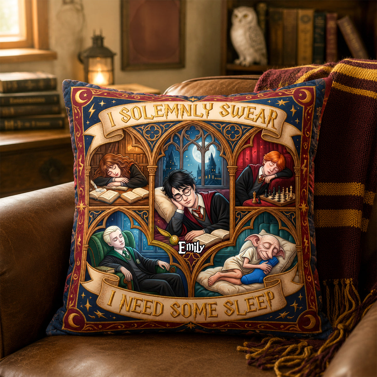Enchanted Sleep Square Pillow Personalized Gifts for Fantasy Lovers 05TYDH150726